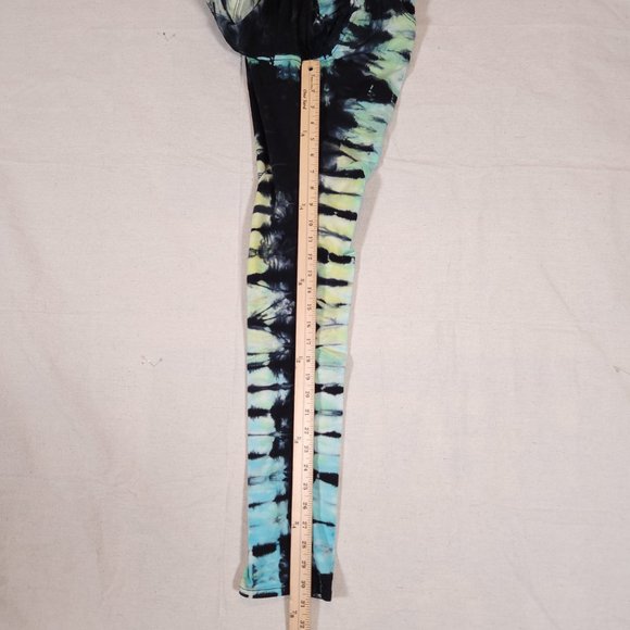 Rogue Jeans Tie Dye Mens 28 Black Skinny Stretchy Denim Pants Boho Retro - Picture 5 of 14